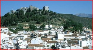 Monda Castle across village of Monda